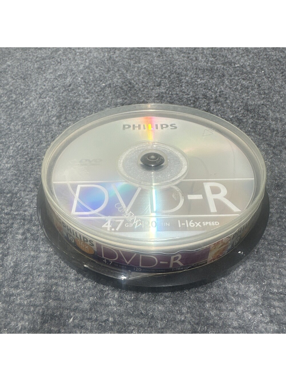 PHILIPS DVD+R 1-16 X SPEED 4.7 GB 120 MIN 10 PK